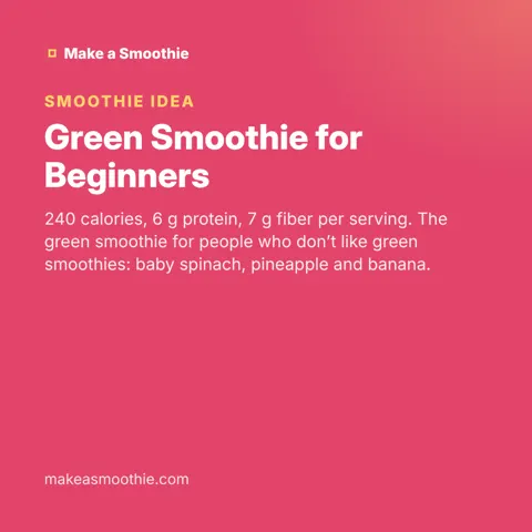 Green Smoothie for Beginners